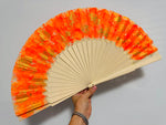 Load image into Gallery viewer, Ivory Hand Painted Kolorete Medium Hand Fan
