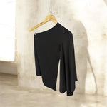 Load image into Gallery viewer, One Shoulder Black Flare Top
