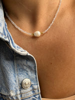 Load image into Gallery viewer, Fresh Pearl Color Stone Necklace
