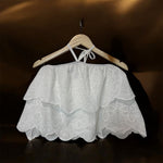 Load image into Gallery viewer, White Embroidered halter top

