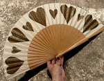 Load image into Gallery viewer, Vintage Gold Painted Kolorete Hand Fan
