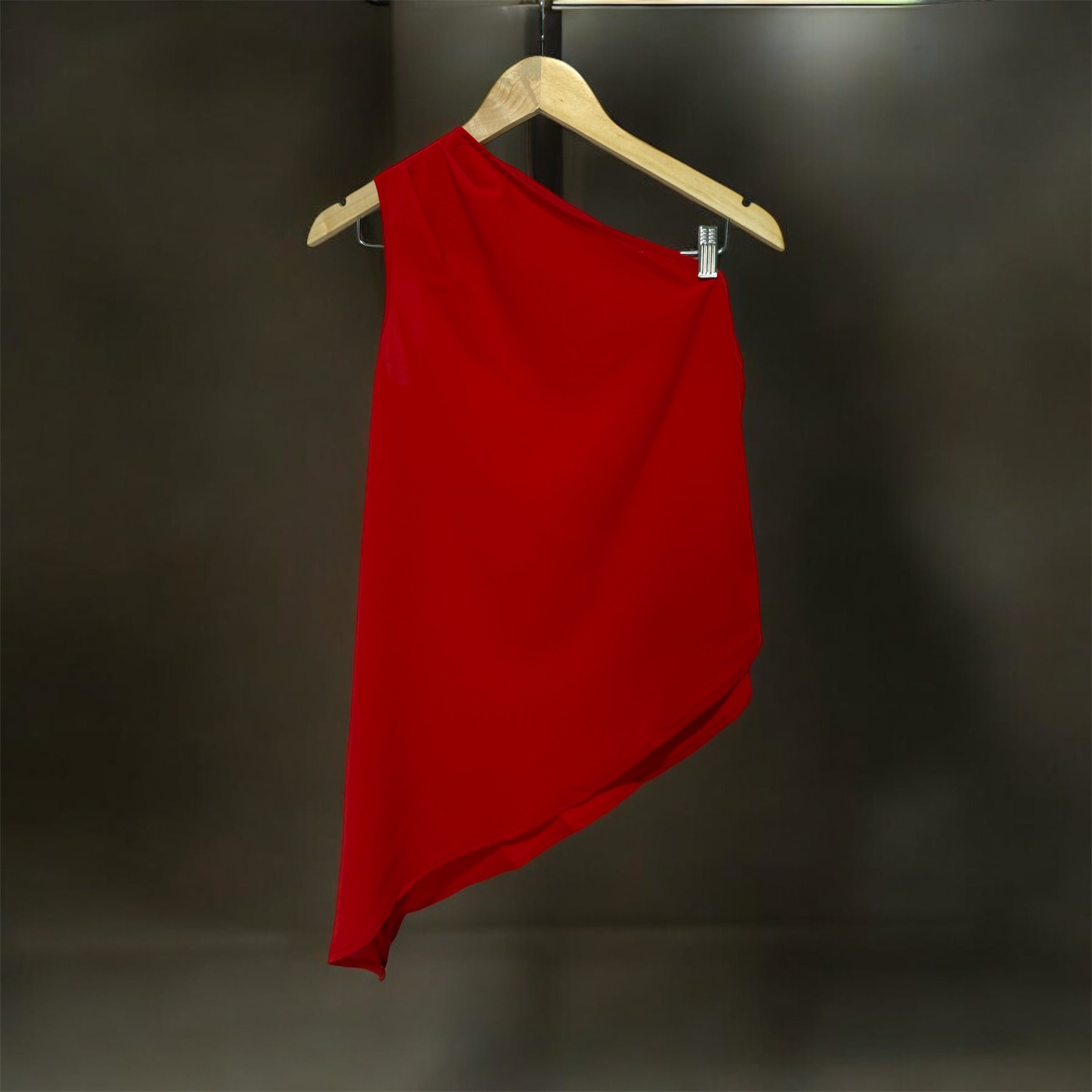 Red one shoulder top