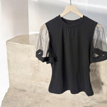 Load image into Gallery viewer, Alia Black Sheer Top
