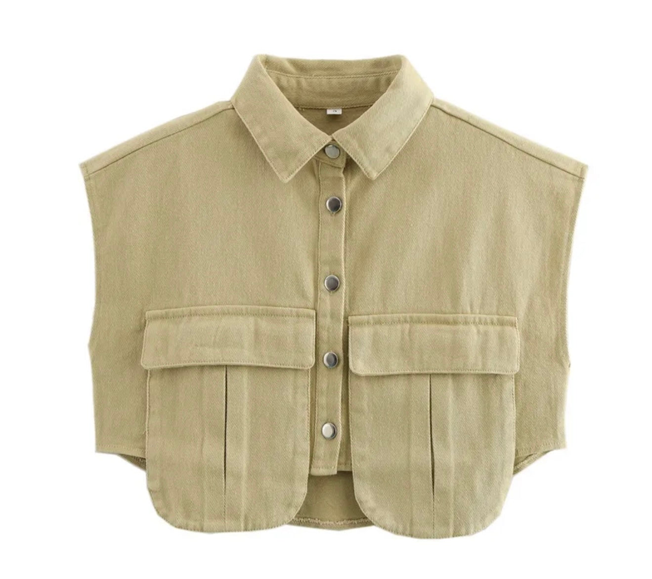 Khaki Denin Top