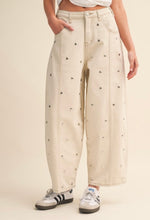 Load image into Gallery viewer, Denim Studded Barrel Jeans
