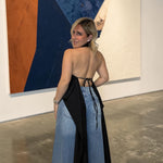 Load image into Gallery viewer, Black Asymmetric Halter top
