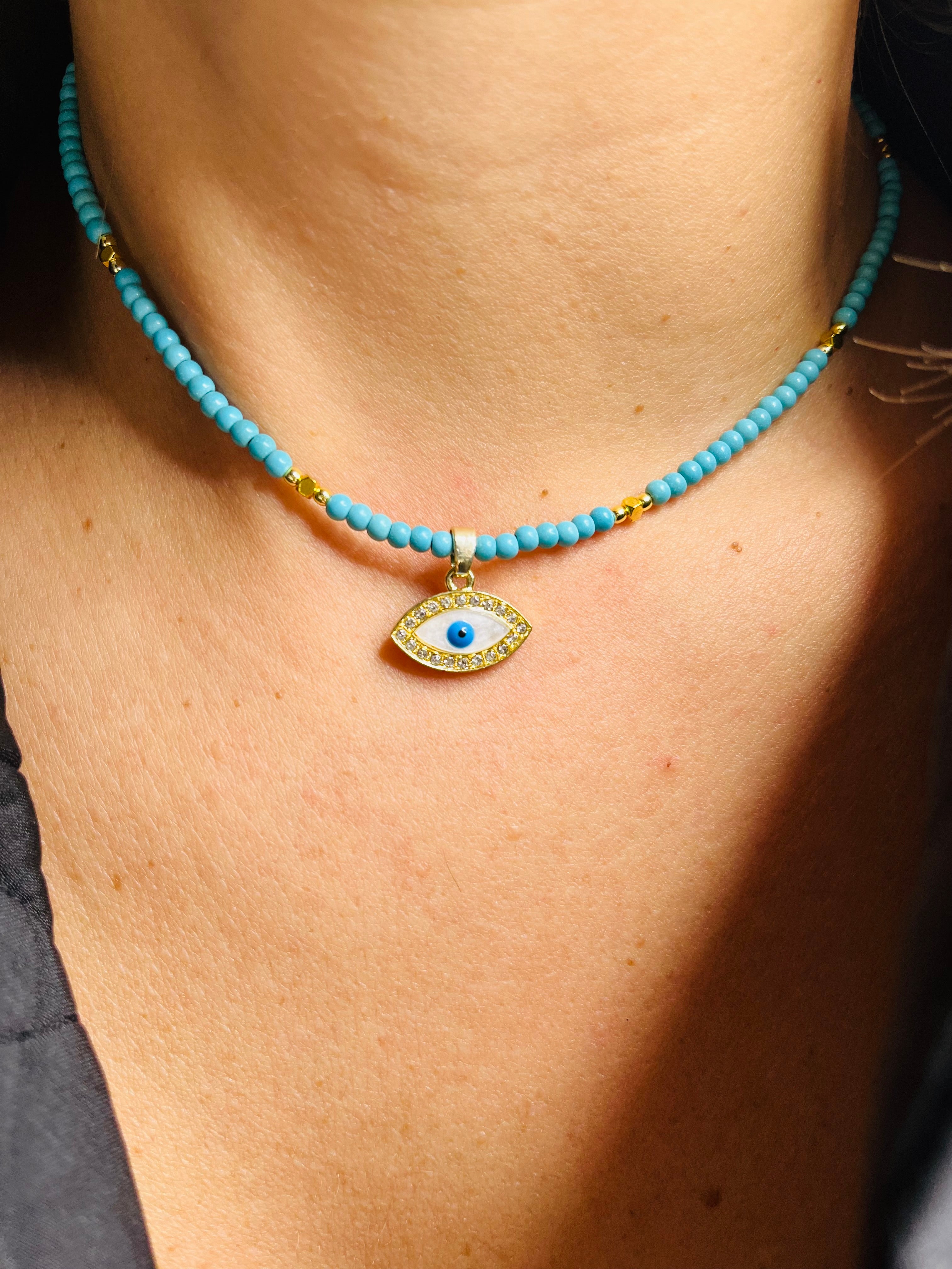 One of a Kind Necklace Eye Hand