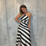 Load image into Gallery viewer, Susi Stripes Satin Dress
