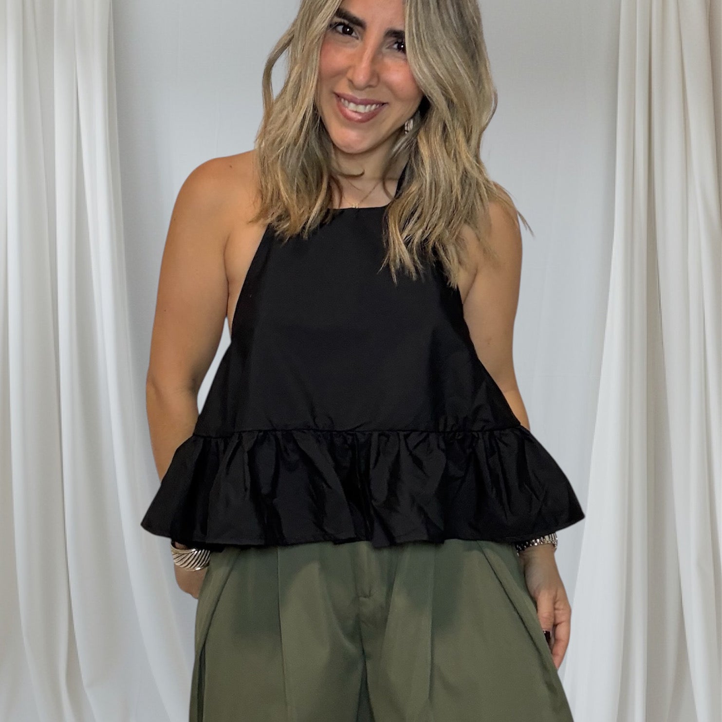 Black Halter Top