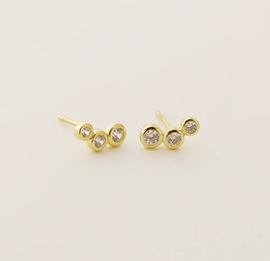 Goldplated 925Silver Studs Earrings