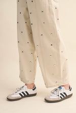 Load image into Gallery viewer, Denim Studded Barrel Jeans
