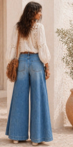 Load image into Gallery viewer, Blue Super Flare Jeans
