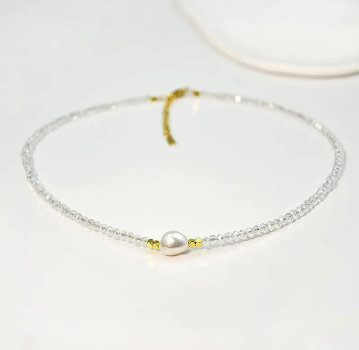 Amanda Clear Pearl Necklace