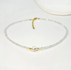 Amanda Clear Pearl Necklace