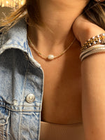 Load image into Gallery viewer, Fresh Pearl Color Stone Necklace
