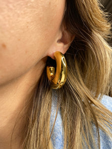 Chunky Open Hoops Earrings