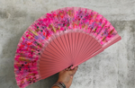 Load image into Gallery viewer, Light Pink Kolorete Hand Painted Hand Fan
