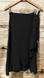 Load image into Gallery viewer, Black Wraparound Skirt
