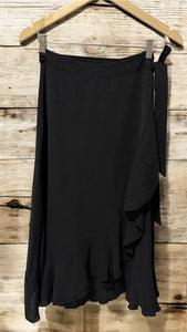 Black Wraparound Skirt