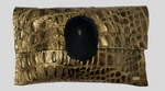 Load image into Gallery viewer, One of a Kind Gold Metallic Leather Clutch Bag
