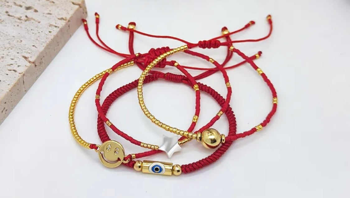 Red Adjustable Bracelet