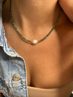 Load image into Gallery viewer, Fresh Pearl Color Stone Necklace
