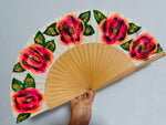 Load image into Gallery viewer, Neon flowers KOLORETE Hand Fan Hand Painted
