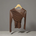 Load image into Gallery viewer, Mesh Brown Top
