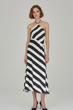 Load image into Gallery viewer, Susi Stripes Satin Dress
