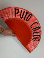 Load image into Gallery viewer, Orange Puto Calor Hand Painted Kolorete Han Fan
