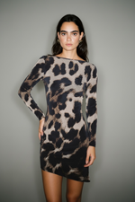 Load image into Gallery viewer, Tana Leopard Mesh Dress
