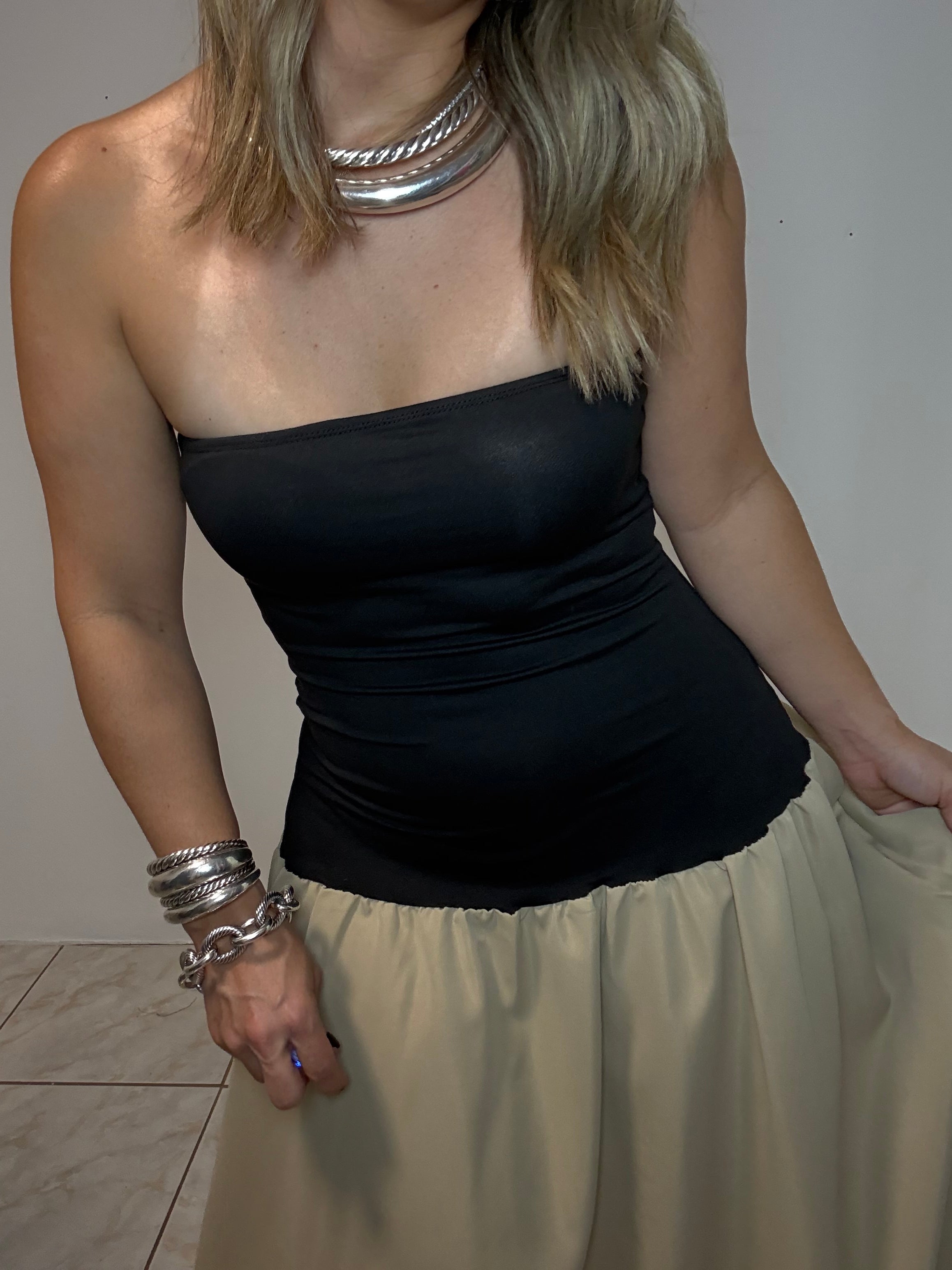 Black Khaki Dress