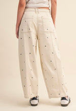 Load image into Gallery viewer, Denim Studded Barrel Jeans
