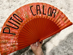 Load image into Gallery viewer, Orange Puto Calor Hand Painted Kolorete Han Fan
