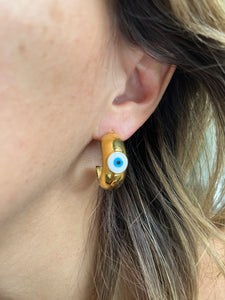 Eye Chunky Hoops Earrings