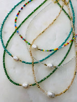 Load image into Gallery viewer, Fresh Pearl Color Stone Necklace
