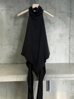 Load image into Gallery viewer, Black Asymmetric Halter top
