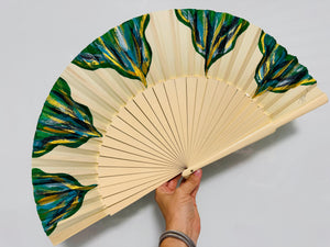 Ivory KOLORETE Hand Painted Medium Hand Fan