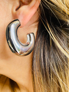 Chunky Open Hoop Earrings