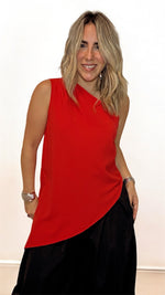 Load image into Gallery viewer, Red one shoulder top

