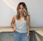 Load image into Gallery viewer, Silver Sequin Top
