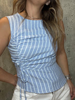 Load image into Gallery viewer, Asymmetric Blue Top
