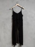 Load image into Gallery viewer, Black Ruffle Chiffon Top
