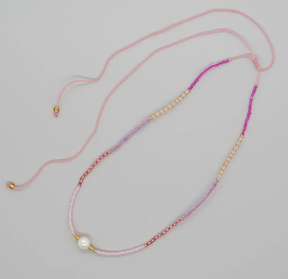 Multicolor Pearl adjustable Necklace