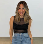 Load image into Gallery viewer, Mesh Black Top
