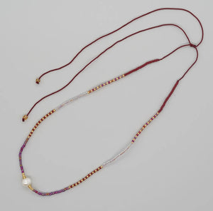 Multicolor Pearl adjustable Necklace