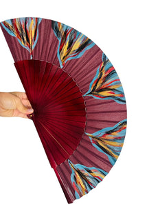 Wine Hand Painted KOLORETE Hand Fan