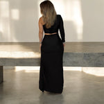 Load image into Gallery viewer, One Shoulder Black Dress
